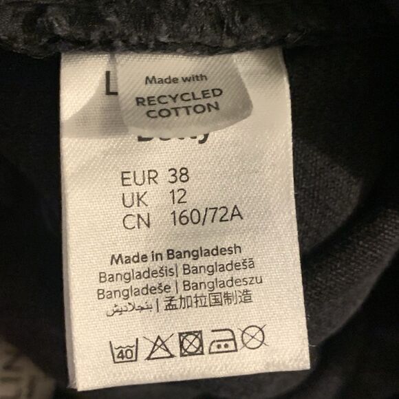 Lindex Betty Jeans Women's Size 8 Cotton Straight Leg Size 10 Black High Rise - Picture 10 of 14